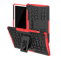 Custodia Silicone e Plastica Opaca Cover con Supporto A01 per Samsung Galaxy Tab S5e 4G 10.5 SM-T725 Rosso
