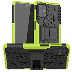 Custodia Silicone e Plastica Opaca Cover con Supporto A02 per Samsung Galaxy M51 Verde