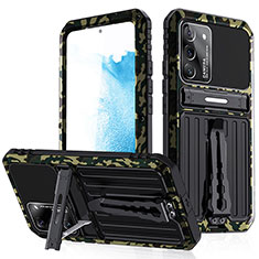Custodia Silicone e Plastica Opaca Cover con Supporto A02 per Samsung Galaxy S21 5G Multicolore