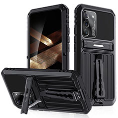 Custodia Silicone e Plastica Opaca Cover con Supporto A02 per Samsung Galaxy S24 5G Nero