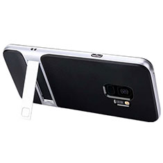 Custodia Silicone e Plastica Opaca Cover con Supporto A02 per Samsung Galaxy S9 Bianco