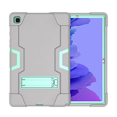 Custodia Silicone e Plastica Opaca Cover con Supporto A02 per Samsung Galaxy Tab A7 4G 10.4 SM-T505 Grigio