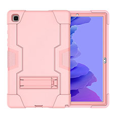 Custodia Silicone e Plastica Opaca Cover con Supporto A02 per Samsung Galaxy Tab A7 Wi-Fi 10.4 SM-T500 Rosa