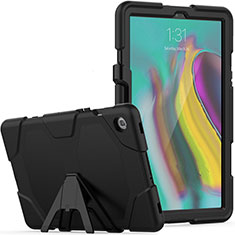 Custodia Silicone e Plastica Opaca Cover con Supporto A02 per Samsung Galaxy Tab S5e Wi-Fi 10.5 SM-T720 Nero
