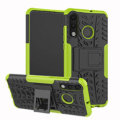 Custodia Silicone e Plastica Opaca Cover con Supporto A04 per Huawei P30 Lite New Edition Verde
