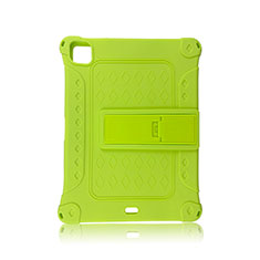 Custodia Silicone e Plastica Opaca Cover con Supporto H01 per Apple iPad Pro 11 (2021) Verde