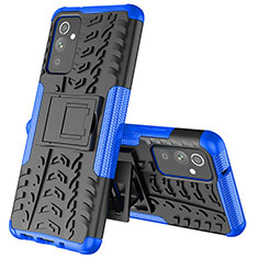 Custodia Silicone e Plastica Opaca Cover con Supporto J01X per Samsung Galaxy A05s Blu