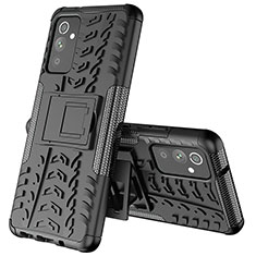 Custodia Silicone e Plastica Opaca Cover con Supporto J01X per Samsung Galaxy F54 5G Nero