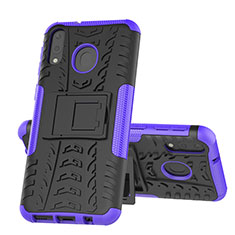 Custodia Silicone e Plastica Opaca Cover con Supporto J01X per Samsung Galaxy M20 Viola