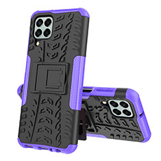 Custodia Silicone e Plastica Opaca Cover con Supporto J01X per Samsung Galaxy M33 5G Viola