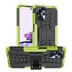 Custodia Silicone e Plastica Opaca Cover con Supporto JX1 per Motorola Moto G13 Verde