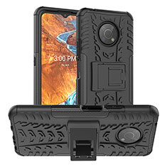 Custodia Silicone e Plastica Opaca Cover con Supporto JX1 per Nokia G300 5G Nero