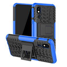 Custodia Silicone e Plastica Opaca Cover con Supporto JX1 per Samsung Galaxy A2 Core A260F A260G Blu