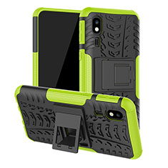 Custodia Silicone e Plastica Opaca Cover con Supporto JX1 per Samsung Galaxy A2 Core A260F A260G Verde