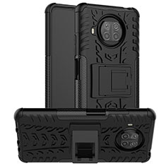 Custodia Silicone e Plastica Opaca Cover con Supporto JX1 per Xiaomi Mi 10T Lite 5G Nero