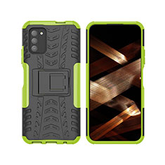 Custodia Silicone e Plastica Opaca Cover con Supporto JX2 per Nokia G100 Verde