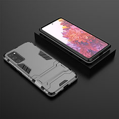 Custodia Silicone e Plastica Opaca Cover con Supporto KC1 per Samsung Galaxy S20 FE (2022) 5G Grigio