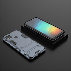 Custodia Silicone e Plastica Opaca Cover con Supporto KC1 per Xiaomi POCO C31 Blu