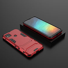 Custodia Silicone e Plastica Opaca Cover con Supporto KC1 per Xiaomi Redmi 9C Rosso