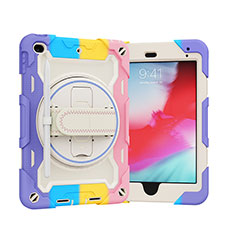 Custodia Silicone e Plastica Opaca Cover con Supporto L01 per Apple iPad Mini 5 (2019) Viola