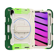 Custodia Silicone e Plastica Opaca Cover con Supporto L02 per Apple iPad Mini 6 Verde