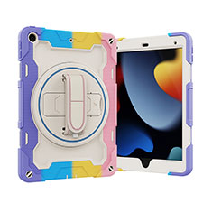 Custodia Silicone e Plastica Opaca Cover con Supporto L03 per Apple iPad 10.2 (2019) Viola
