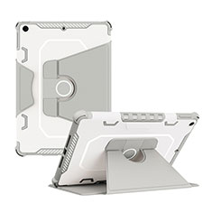 Custodia Silicone e Plastica Opaca Cover con Supporto L04 per Apple iPad 10.2 (2021) Grigio