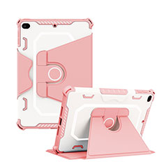 Custodia Silicone e Plastica Opaca Cover con Supporto L04 per Apple iPad Mini 5 (2019) Rosa