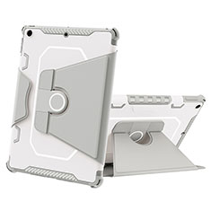 Custodia Silicone e Plastica Opaca Cover con Supporto L05 per Apple iPad 10.2 (2020) Grigio