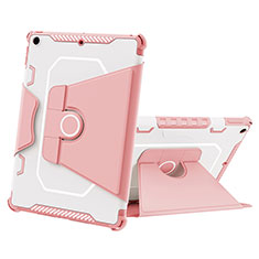 Custodia Silicone e Plastica Opaca Cover con Supporto L05 per Apple iPad 10.2 (2020) Rosa