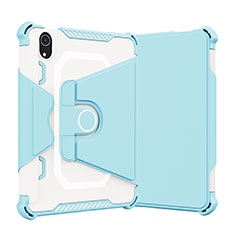 Custodia Silicone e Plastica Opaca Cover con Supporto L05 per Apple iPad Mini 6 Blu