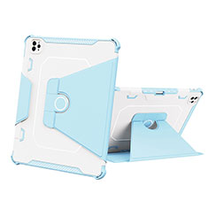Custodia Silicone e Plastica Opaca Cover con Supporto L05 per Apple iPad Pro 12.9 (2020) Blu