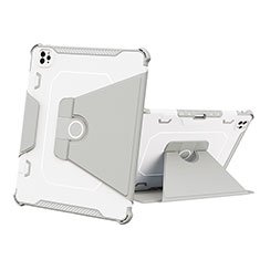 Custodia Silicone e Plastica Opaca Cover con Supporto L05 per Apple iPad Pro 12.9 (2020) Grigio