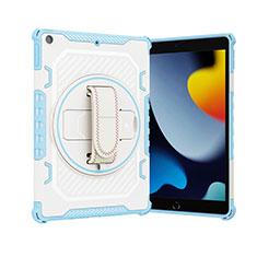 Custodia Silicone e Plastica Opaca Cover con Supporto L06 per Apple iPad 10.2 (2019) Blu