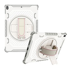 Custodia Silicone e Plastica Opaca Cover con Supporto L06 per Apple iPad Pro 10.5 Grigio