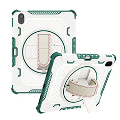Custodia Silicone e Plastica Opaca Cover con Supporto L07 per Apple iPad 10.9 (2022) Verde