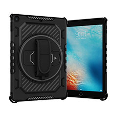 Custodia Silicone e Plastica Opaca Cover con Supporto L07 per Apple New iPad 9.7 (2018) Nero