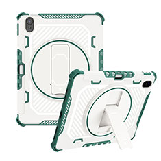 Custodia Silicone e Plastica Opaca Cover con Supporto L08 per Apple iPad 10.9 (2022) Verde