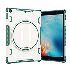 Custodia Silicone e Plastica Opaca Cover con Supporto L09 per Apple New iPad 9.7 (2017) Verde