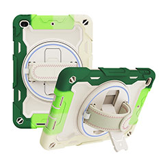 Custodia Silicone e Plastica Opaca Cover con Supporto L10 per Apple iPad Mini 4 Verde