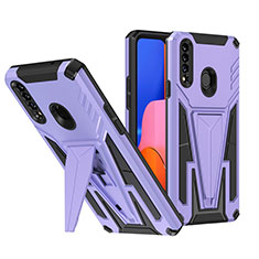 Custodia Silicone e Plastica Opaca Cover con Supporto MQ1 per Samsung Galaxy A20s Viola