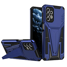 Custodia Silicone e Plastica Opaca Cover con Supporto MQ1 per Samsung Galaxy A23 4G Blu