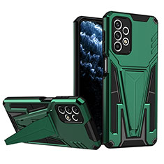 Custodia Silicone e Plastica Opaca Cover con Supporto MQ1 per Samsung Galaxy A23 5G Verde