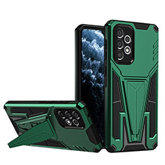 Custodia Silicone e Plastica Opaca Cover con Supporto MQ1 per Samsung Galaxy A33 5G Verde