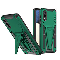 Custodia Silicone e Plastica Opaca Cover con Supporto MQ1 per Samsung Galaxy M02 Verde