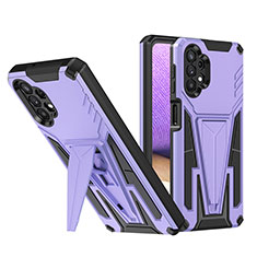 Custodia Silicone e Plastica Opaca Cover con Supporto MQ1 per Samsung Galaxy M32 5G Viola