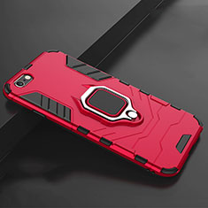 Custodia Silicone e Plastica Opaca Cover con Supporto per Apple iPhone 7 Rosso
