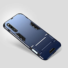 Custodia Silicone e Plastica Opaca Cover con Supporto per Huawei Honor Magic 2 Blu