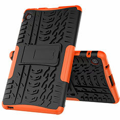 Custodia Silicone e Plastica Opaca Cover con Supporto per Huawei MatePad T 8 Arancione