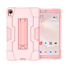 Custodia Silicone e Plastica Opaca Cover con Supporto per Huawei MediaPad M6 10.8 Rosa